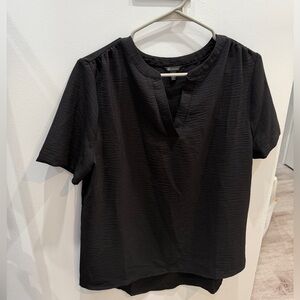 Versona Black Textured Blouse